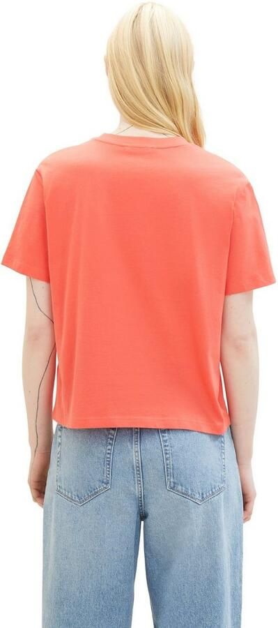 Tom Tailor Denim Shirt met korte mouwen Basic T-shirt met ronde hals en logo-embossing - Foto 4