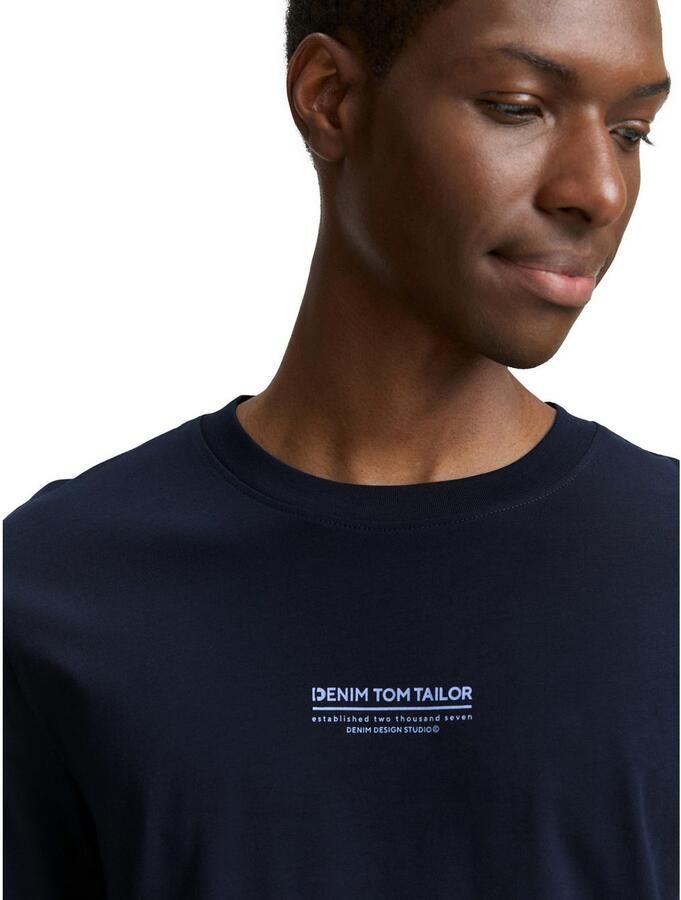 Tom Tailor Denim Shirt met lange mouwen met belettering