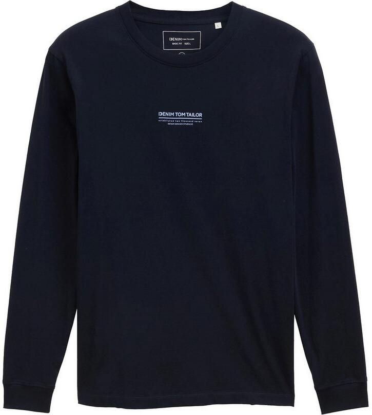 Tom Tailor Denim Shirt met lange mouwen met belettering - Foto 2