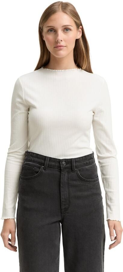 Tom Tailor Denim Slim fit shirt met lange mouwen met viscose - Foto 6