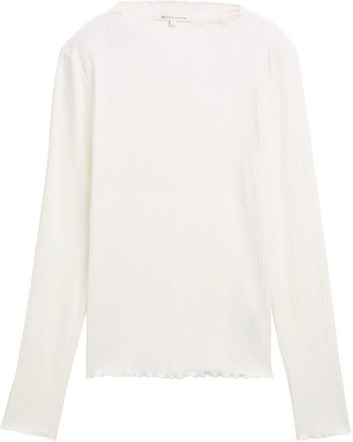 Tom Tailor Denim Slim fit shirt met lange mouwen met viscose - Foto 1