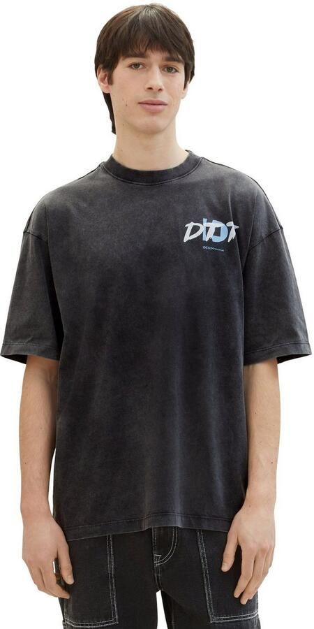 Tom Tailor Denim Shirt met print Oversize en met print voor en achterkant - Foto 4