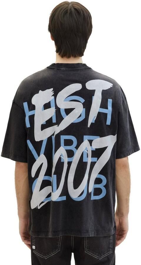 Tom Tailor Denim Shirt met print Oversize en met print voor en achterkant - Foto 3