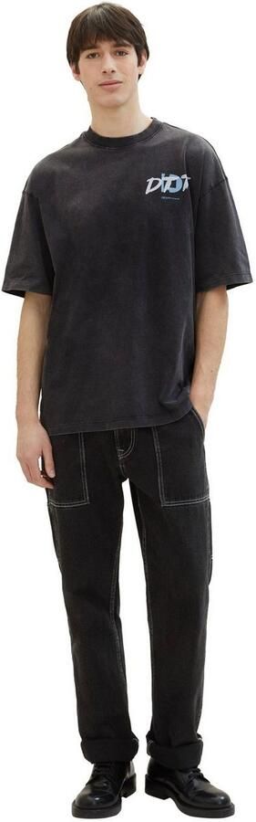 Tom Tailor Denim Shirt met print Oversize en met print voor en achterkant - Foto 5