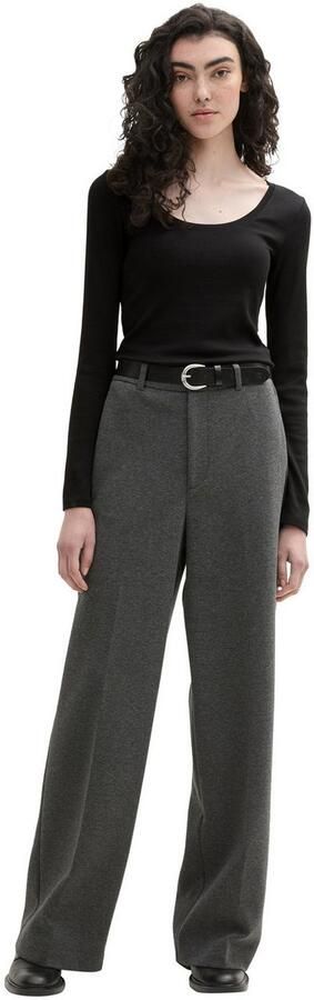 Tom Tailor Denim Getailleerd en geribd shirt met lange mouwen en biologisch katoen - Foto 4