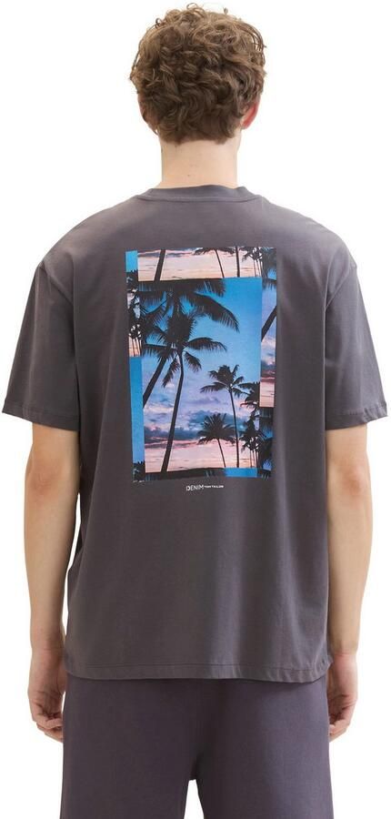 Tom Tailor Denim Shirt met ronde hals met backprint - Foto 3