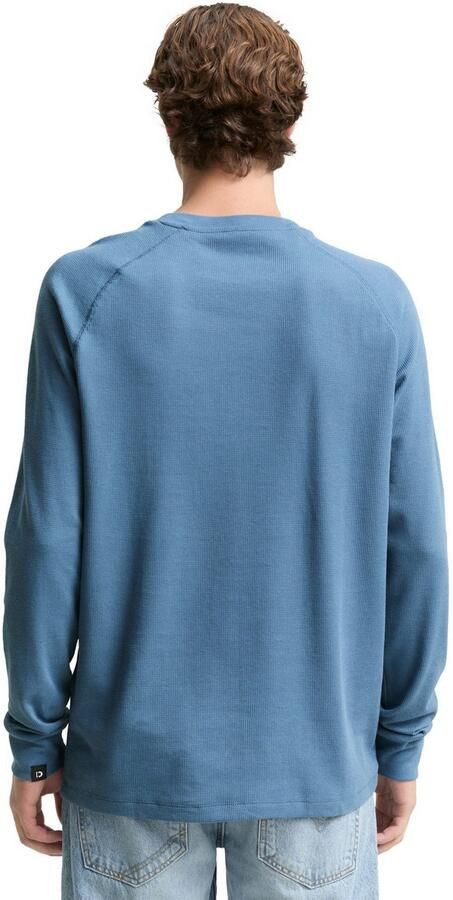 Tom Tailor Denim Shirt met ronde hals met geborduurd logo - Foto 5