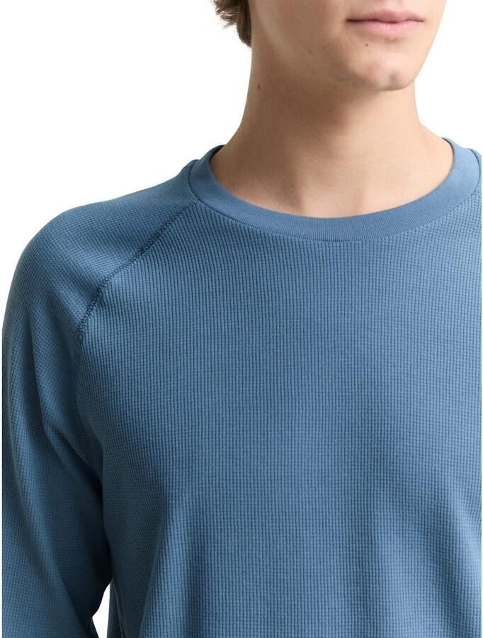 Tom Tailor Denim Shirt met ronde hals met geborduurd logo