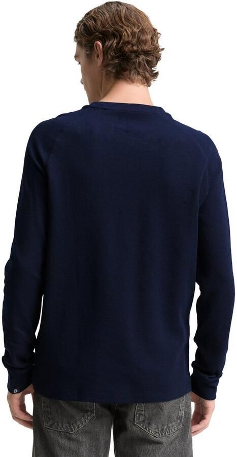 Tom Tailor Denim Shirt met ronde hals met geborduurd logo - Foto 5