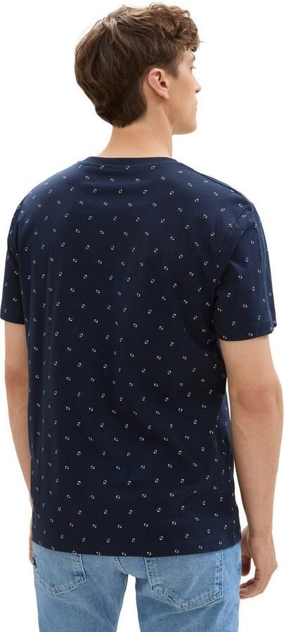 Tom Tailor Denim Shirt met ronde hals met minimale print - Foto 3