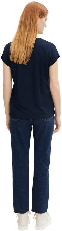 Tom Tailor Denim Loose fit T-shirt van soepele viscosemix - Foto 5