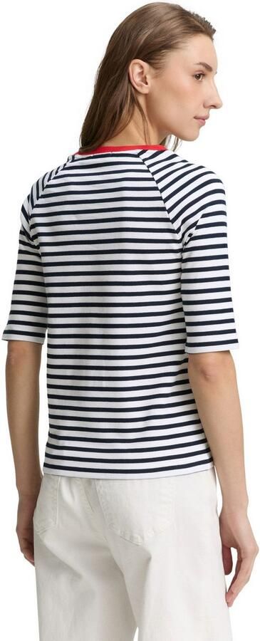 Tom Tailor Denim Regular fit T-shirt van puur katoen met streeppatroon - Foto 3