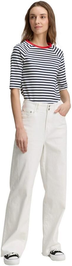 Tom Tailor Denim Regular fit T-shirt van puur katoen met streeppatroon - Foto 4