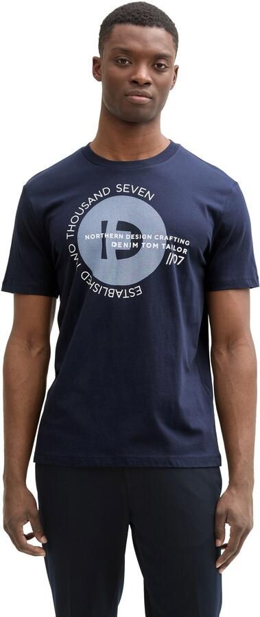 Tom Tailor Denim Shirt met ronde hals met verschillende logoprints - Foto 6