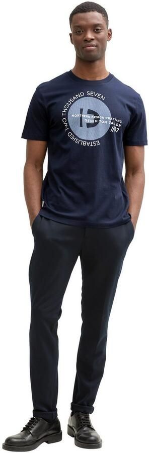 Tom Tailor Denim Shirt met ronde hals met verschillende logoprints - Foto 5