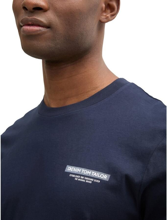 Tom Tailor Denim Shirt met ronde hals met verschillende logoprints