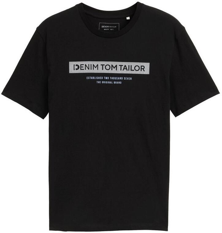 Tom Tailor Denim Shirt met ronde hals met verschillende logoprints - Foto 2