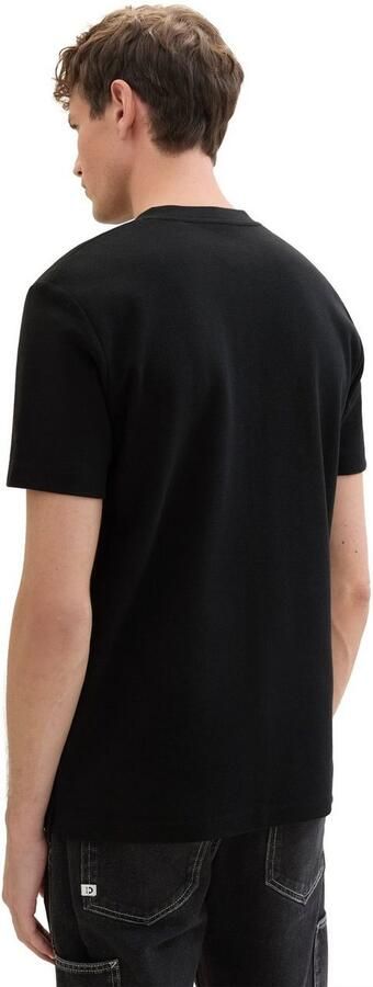 Tom Tailor Denim Shirt met ronde hals van hoogwaardig wafeljersey - Foto 4