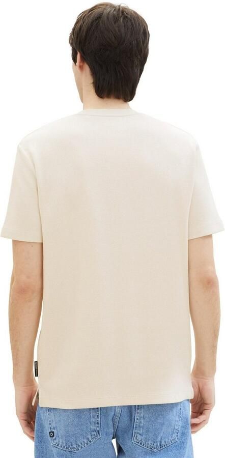 Tom Tailor Denim Shirt met ronde hals van hoogwaardig wafeljersey - Foto 3