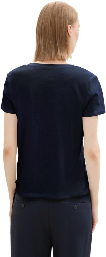 Tom Tailor Denim Shirt met V-hals met statement-prints (set 2-delig) - Foto 3