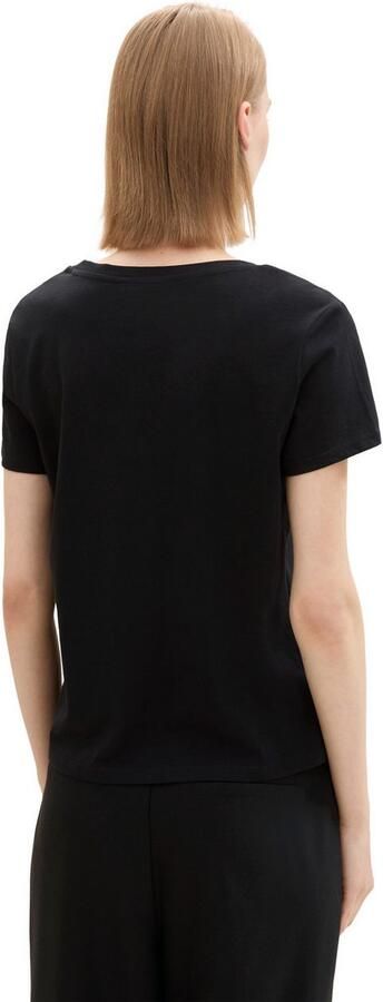 Tom Tailor Denim Shirt met V-hals met statement-prints (set 2-delig) - Foto 3