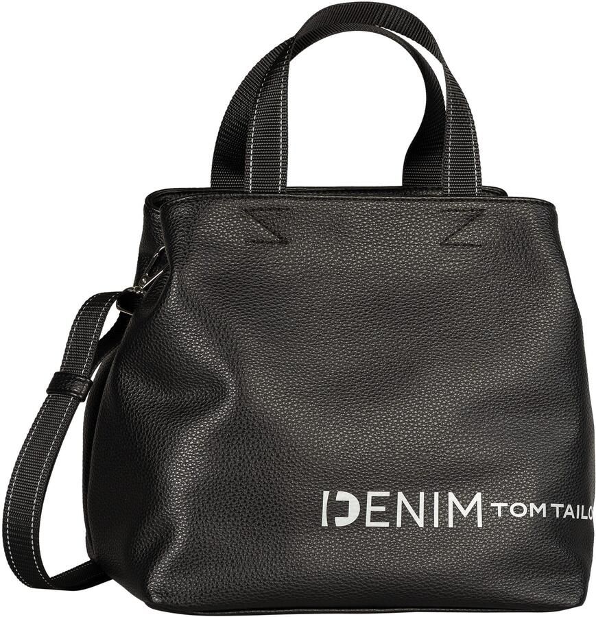 Tom Tailor Denim Shopper Marlow gripvast licht imitatieleer met reflecterend logo en sierlijnen - Foto 6