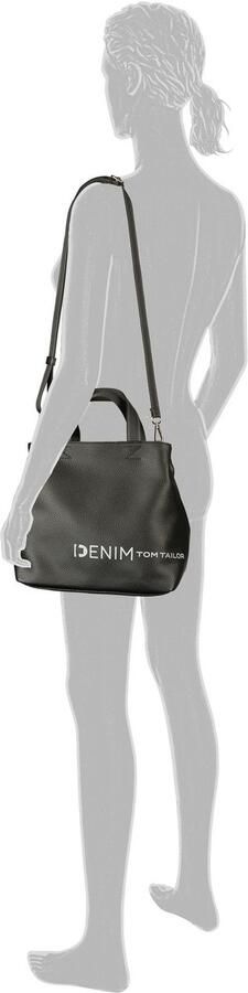 Tom Tailor Denim Shopper Marlow gripvast licht imitatieleer met reflecterend logo en sierlijnen - Foto 5