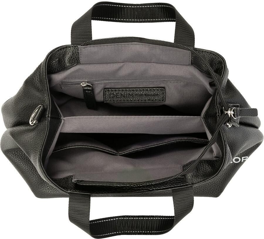 Tom Tailor Denim Shopper Marlow gripvast licht imitatieleer met reflecterend logo en sierlijnen - Foto 4