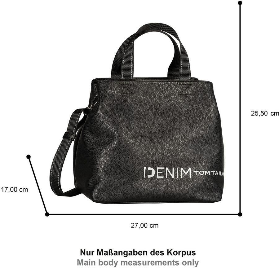 Tom Tailor Denim Shopper Marlow gripvast licht imitatieleer met reflecterend logo en sierlijnen - Foto 2