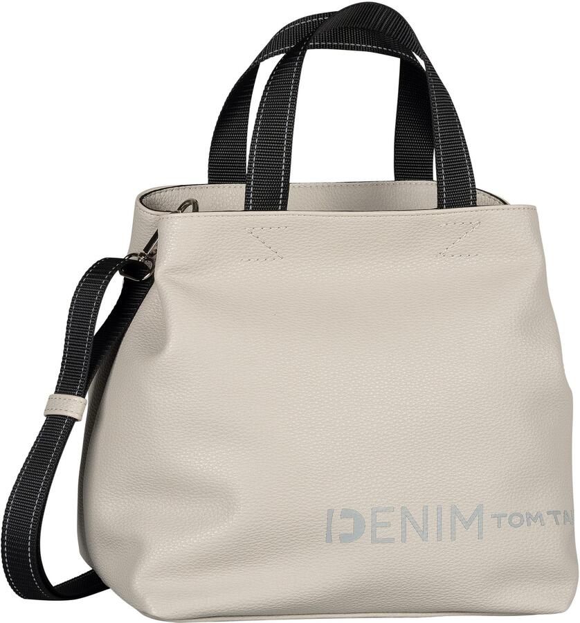 Tom Tailor Denim Shopper Marlow gripvast licht imitatieleer met reflecterend logo en sierlijnen - Foto 6