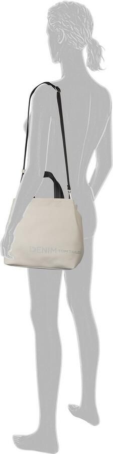 Tom Tailor Denim Shopper Marlow gripvast licht imitatieleer met reflecterend logo en sierlijnen - Foto 5