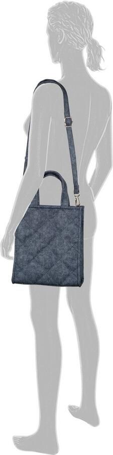 Tom Tailor Denim Shopper Wanessa van imitatieleer in denim-look - Foto 3