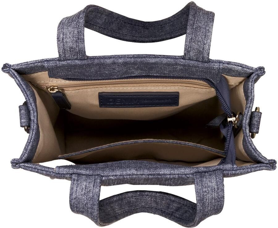 Tom Tailor Denim Shopper Wanessa van imitatieleer in denim-look