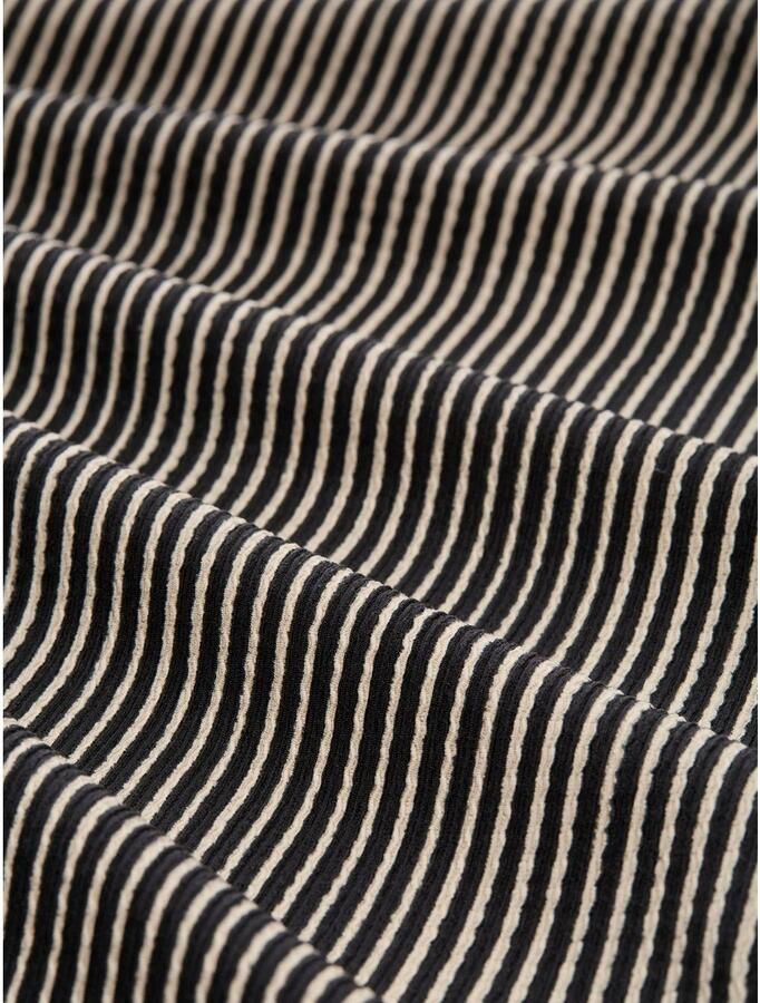 Tom Tailor Denim Korte relaxed fit broek met structuurmotief