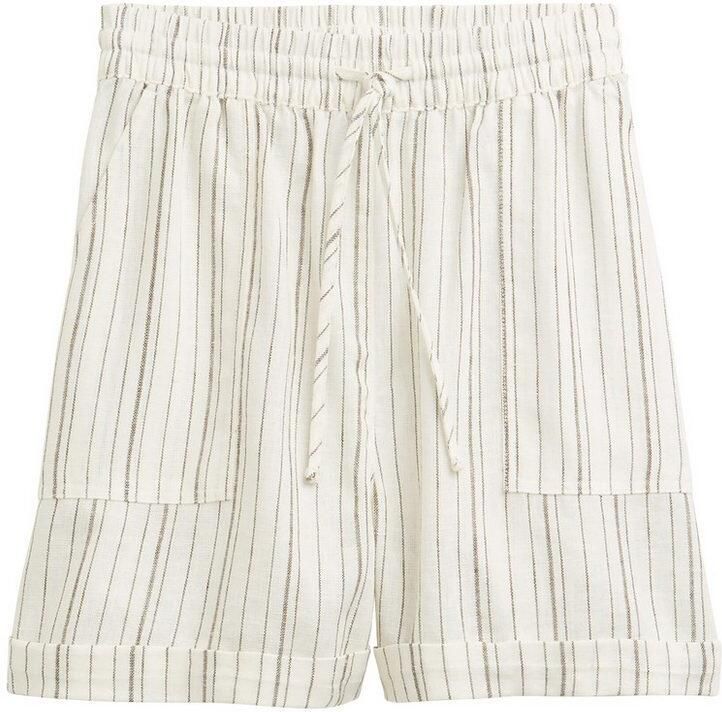 Tom Tailor Denim Relaxed fit korte broek van een mix van viscose en linnen - Foto 3