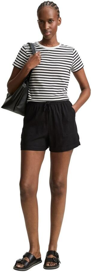 Tom Tailor Denim Relaxed fit korte broek van een mix van viscose en linnen - Foto 5