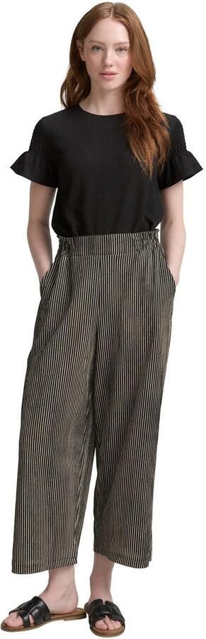 Tom Tailor Denim Stoffen broek Zomerbroek met elastische band - Foto 5