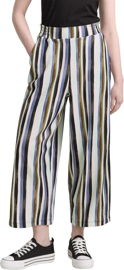 Tom Tailor Denim Stoffen broek Zomerbroek met elastische band - Foto 6