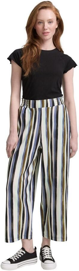 Tom Tailor Denim Stoffen broek Zomerbroek met elastische band - Foto 5