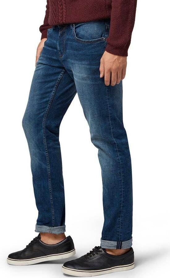 Tom Tailor Denim Straight fit jeans met labelpatch model 'Aedan' - Foto 8