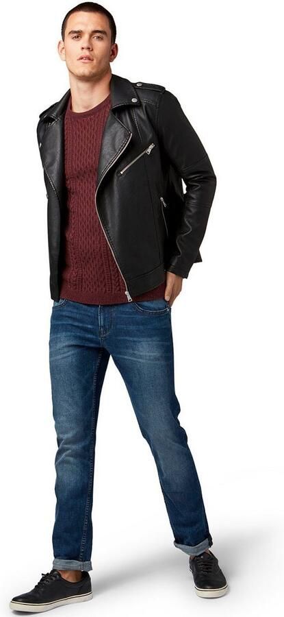 Tom Tailor Denim Straight fit jeans met labelpatch model 'Aedan' - Foto 10