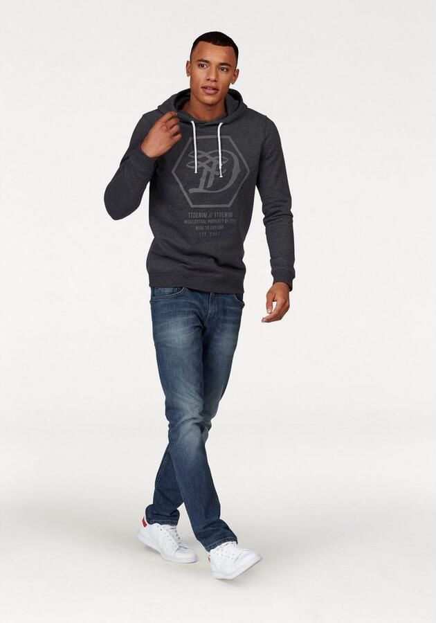 Tom Tailor Denim Straight fit jeans met labelpatch model 'Aedan' - Foto 7