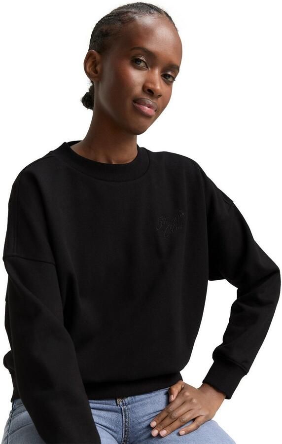 Tom Tailor Denim Sweatshirt met ribboorden - Foto 4