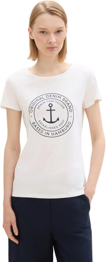 Tom Tailor Denim T-shirt Duo-pack met logo-print (set 2-delig) - Foto 4