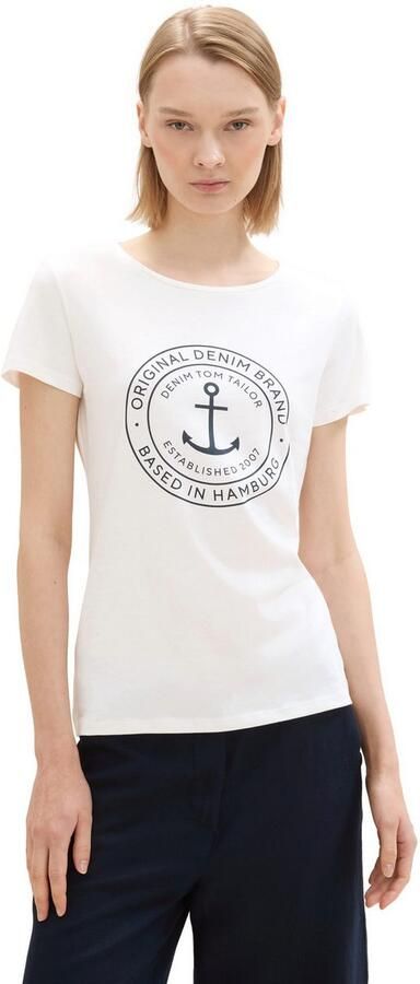 Tom Tailor Denim T-shirt Duo-pack met logo-print (set 2-delig) - Foto 3