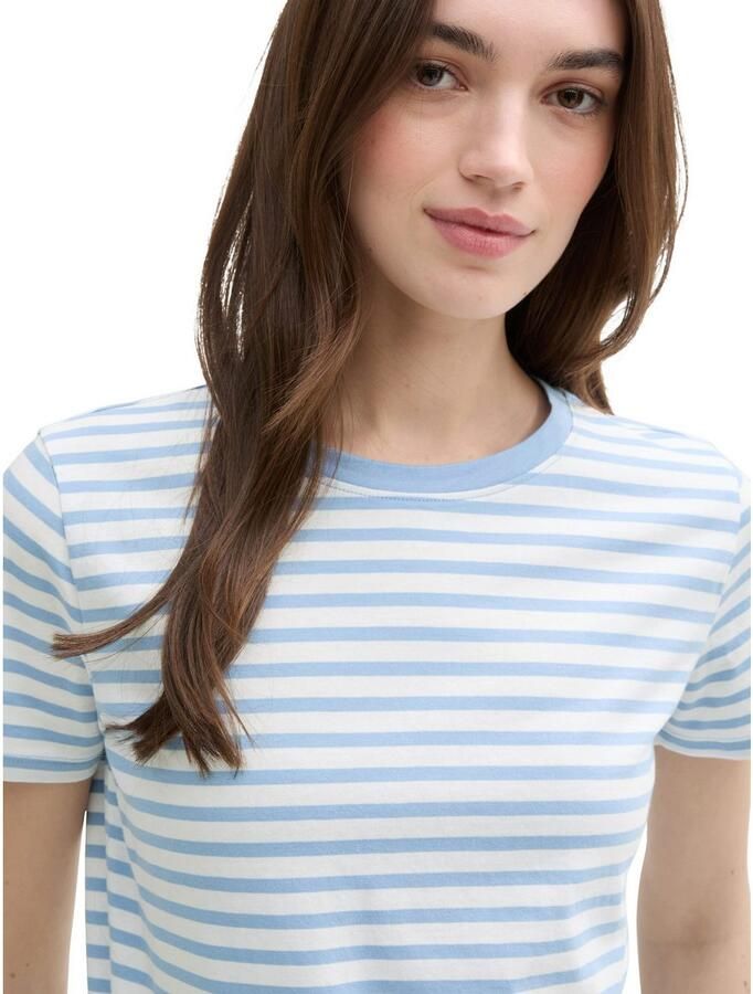 Tom Tailor Denim Boxy fit T-shirt en streepmotief