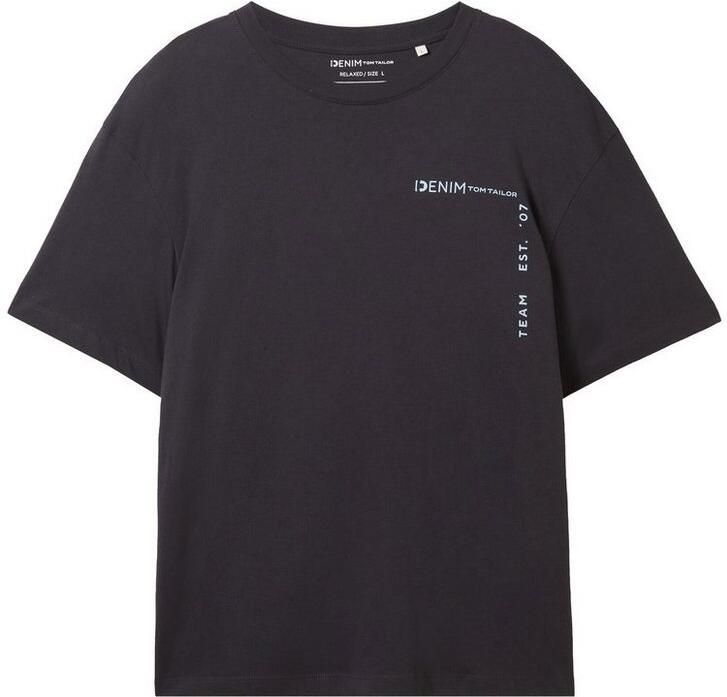 Tom Tailor Denim T-shirt met grote print op de rug - Foto 2