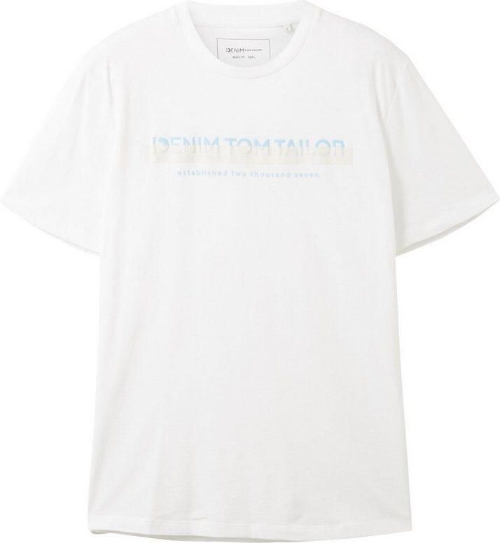 Tom Tailor Denim T-shirt met logo-frontprint - Foto 3