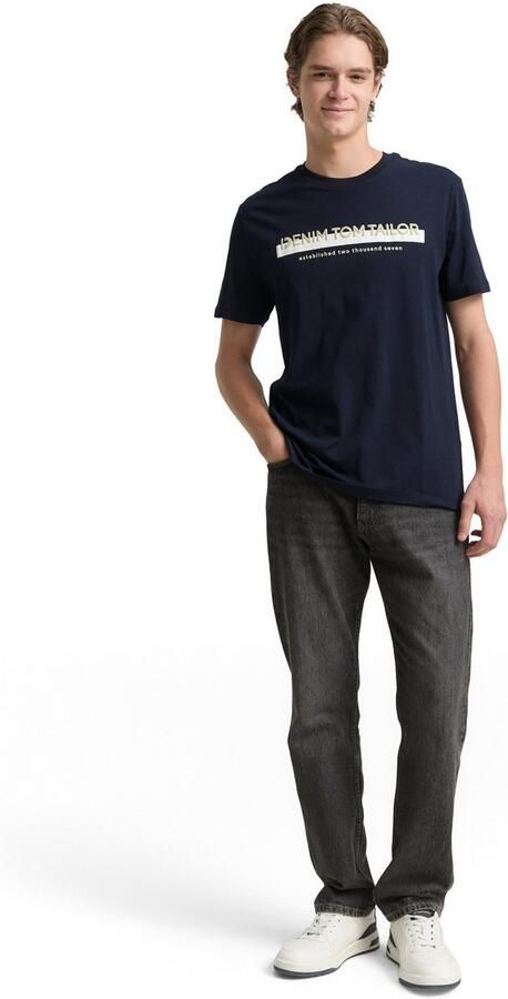 Tom Tailor Denim T-shirt met logo-frontprint - Foto 3