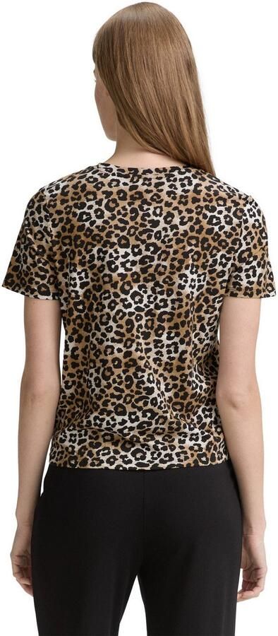 Tom Tailor Denim T-shirt met minimalprint en zij-knoop - Foto 4